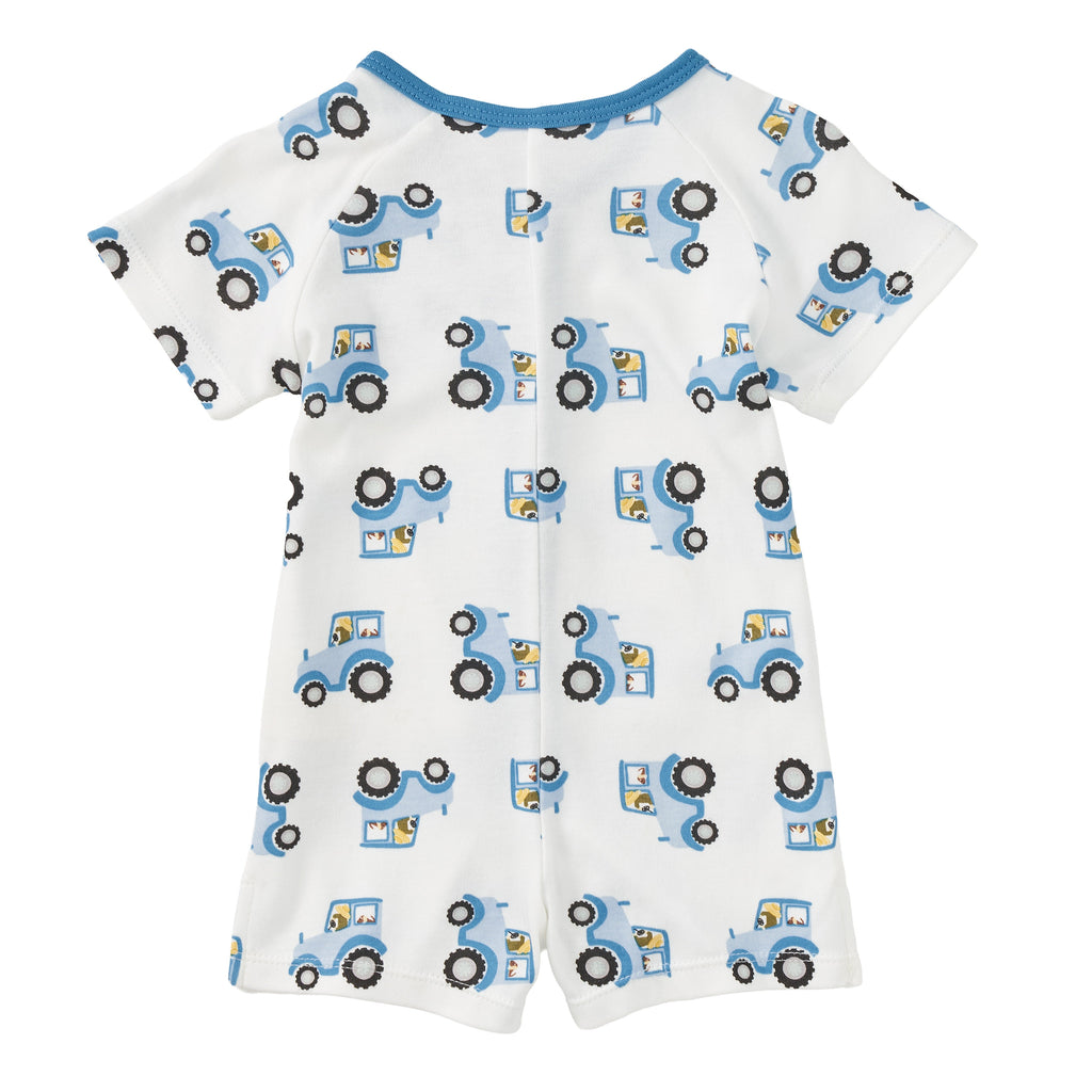 Bamboo Blend Short Sleeve Henley Romper – Farmyard Cruisers