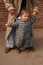 Sherpa Lined Storm Suit — Indigo Stripe