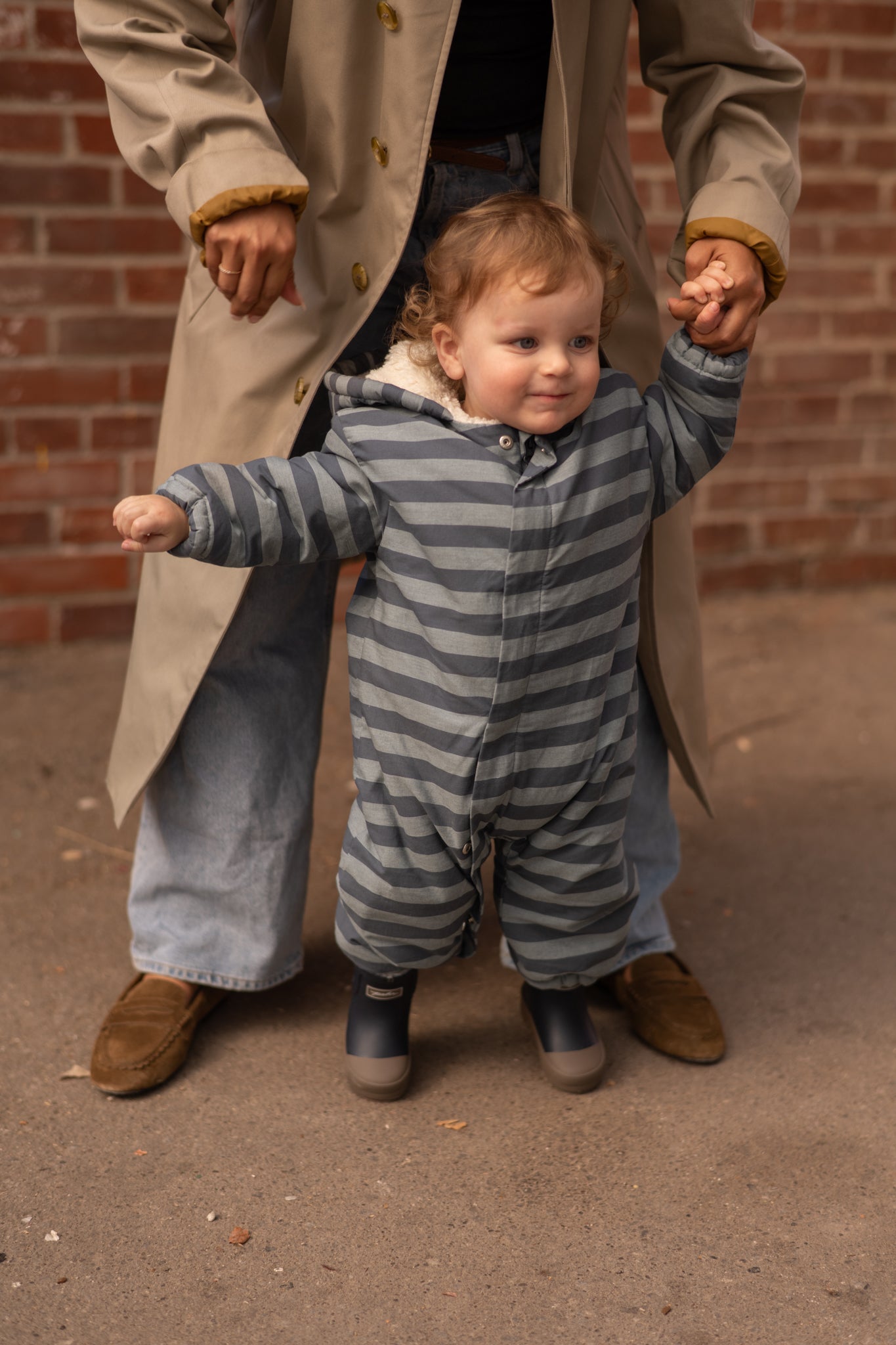 Sherpa Lined Storm Suit — Indigo Stripe