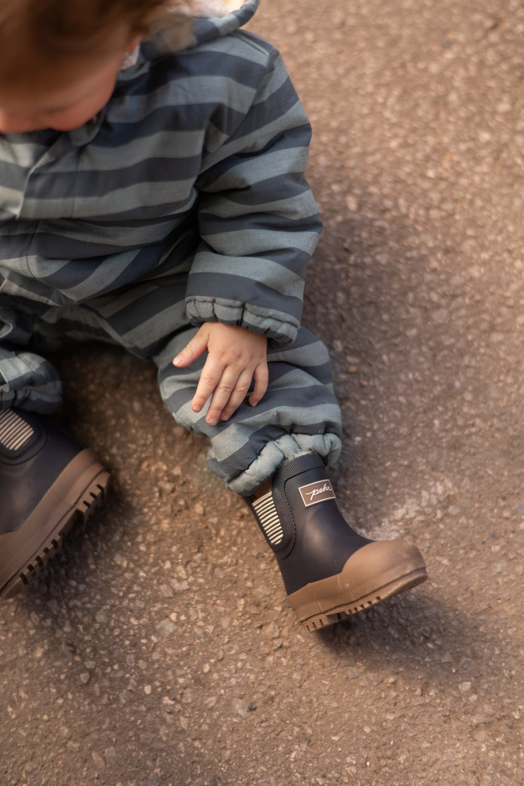 Sherpa Lined Storm Suit — Indigo Stripe