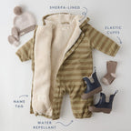 Sherpa Lined Storm Suit — Indigo Stripe