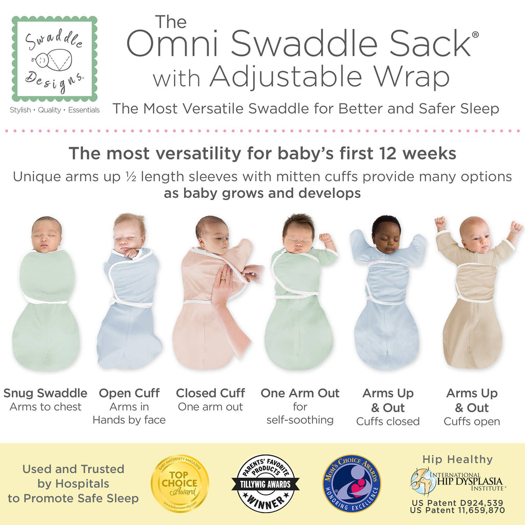 Organic Omni Swaddle Sack, Heathered Gray