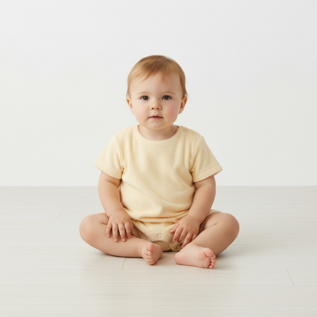 Organic Short Romper - Butter Yellow