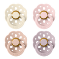 BIBS Boheme Pacifiers, 4-Pack, Size 1 — Ivory/Blush/Blossom/Dusky Lilac