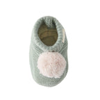 Pehr Wool Knit Pom Pom Bootie in Sage