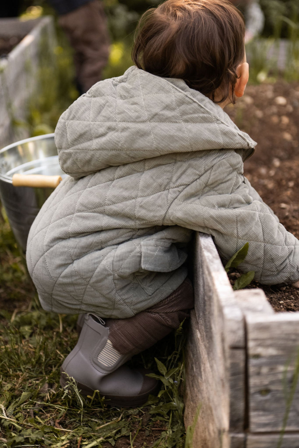 Pehr Corduroy Quilted Jacket in Sage