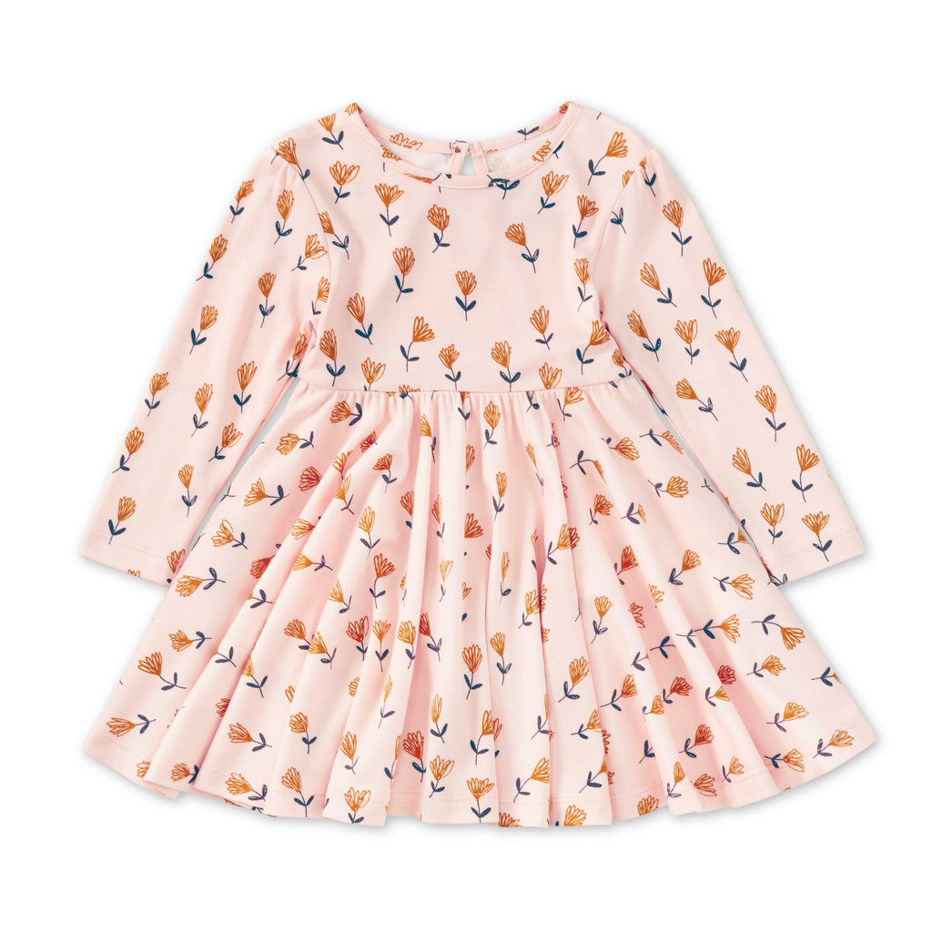 Bamboo Blend Long Sleeve Twirly Tee Dress