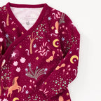 Chaqueta cruzada de manga larga de bambú para bebé