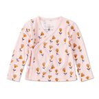 Chaqueta cruzada de bambú de manga larga para bebé