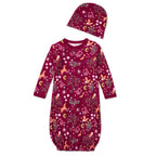 Conjunto de gorro y camisón de mezcla de bambú