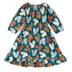 Bamboo Blend Long Sleeve Ruffle Dress