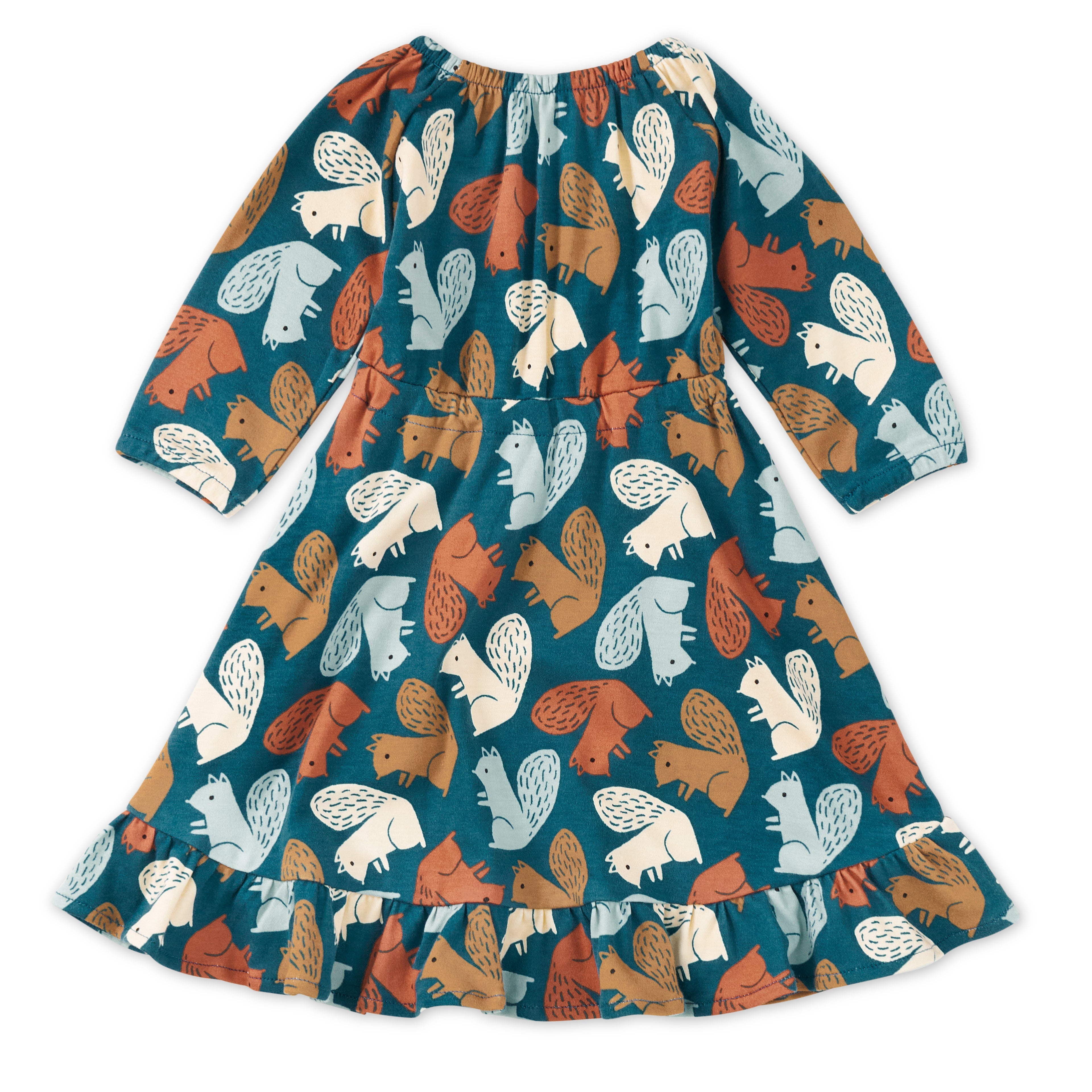 Bamboo Blend Long Sleeve Ruffle Dress
