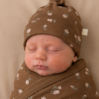 Organic Swaddle Blanket & Hat Set - Primrose