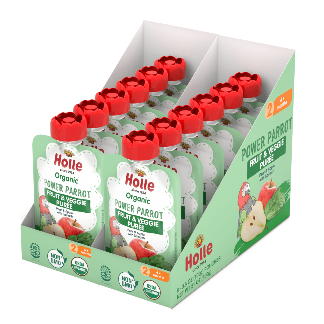 Holle Biodynamic Baby Food Pouches: Power Parrot (12 pack)