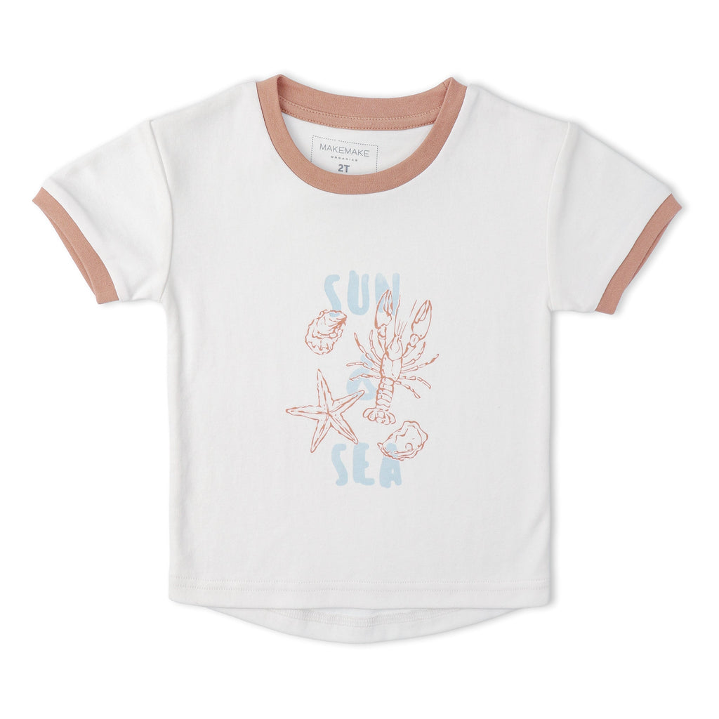 Organic Graphic Tee & Shorts Set - Beach Day