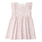 Organic Flutter Dress - Peony