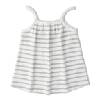 Organic Tank Top & Shorts Set - Fog Stripes
