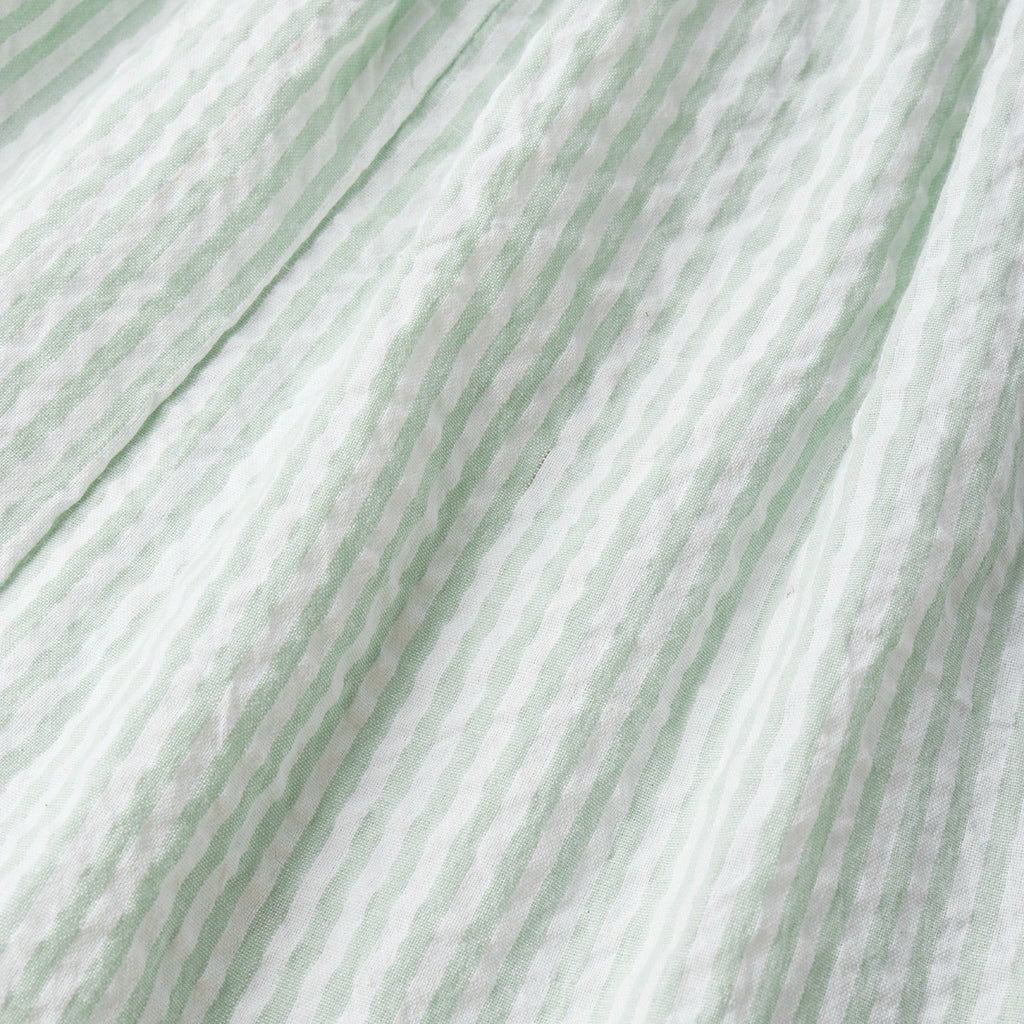 Organic Cross Back Dress - Basil Stripes