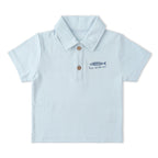 Organic Polo Shirt & Shorts Set - Light Blue