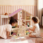 Tiny Land® Casa de muñecas Pegasus Sweetwood y muñecas de madera para casa de muñecas