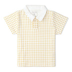 Organic Collar Tee & Shorts Set - Dotty Gingham