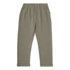 Organic Tee & Foldover Pants Set - Olive Stripes