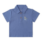 Organic Polo Shirt & Shorts Set - Slate