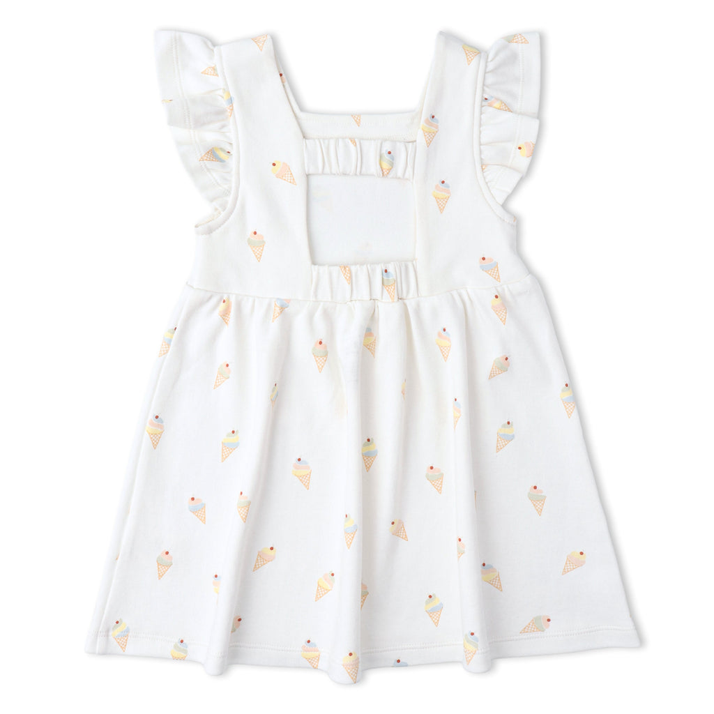 Organic Cutout Back Dress - Ice Cream