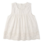 Organic Eyelet Top And Pant Set - Ivory Eyelet