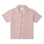 Organic Shirt & Shorts Set - Coral Stripes