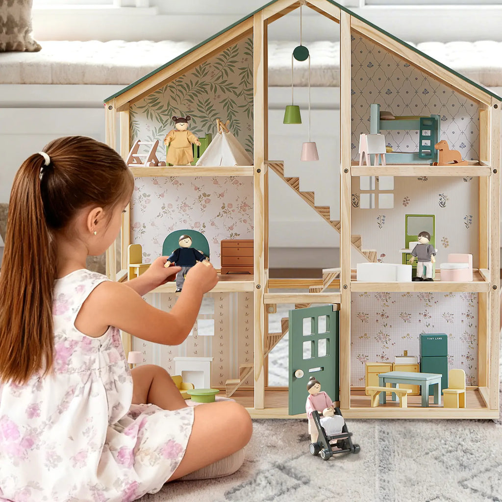 Tiny Land® Sweetwood Dollhouse & Wooden Dollhouse Dolls