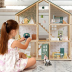 Tiny Land® Sweetwood Dollhouse & Wooden Dollhouse Dolls