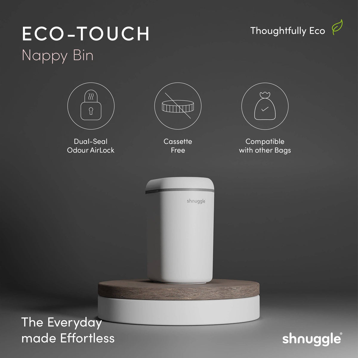 Changing Essentials Kit: Shnuggle Changing Mat + Diaper Pail + Liners