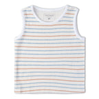 Organic Sleeveless Tee & Shorts Set - Cabana Stripes