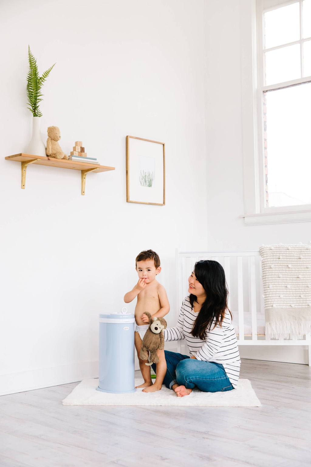 Cloudy Blue Diaper Pail