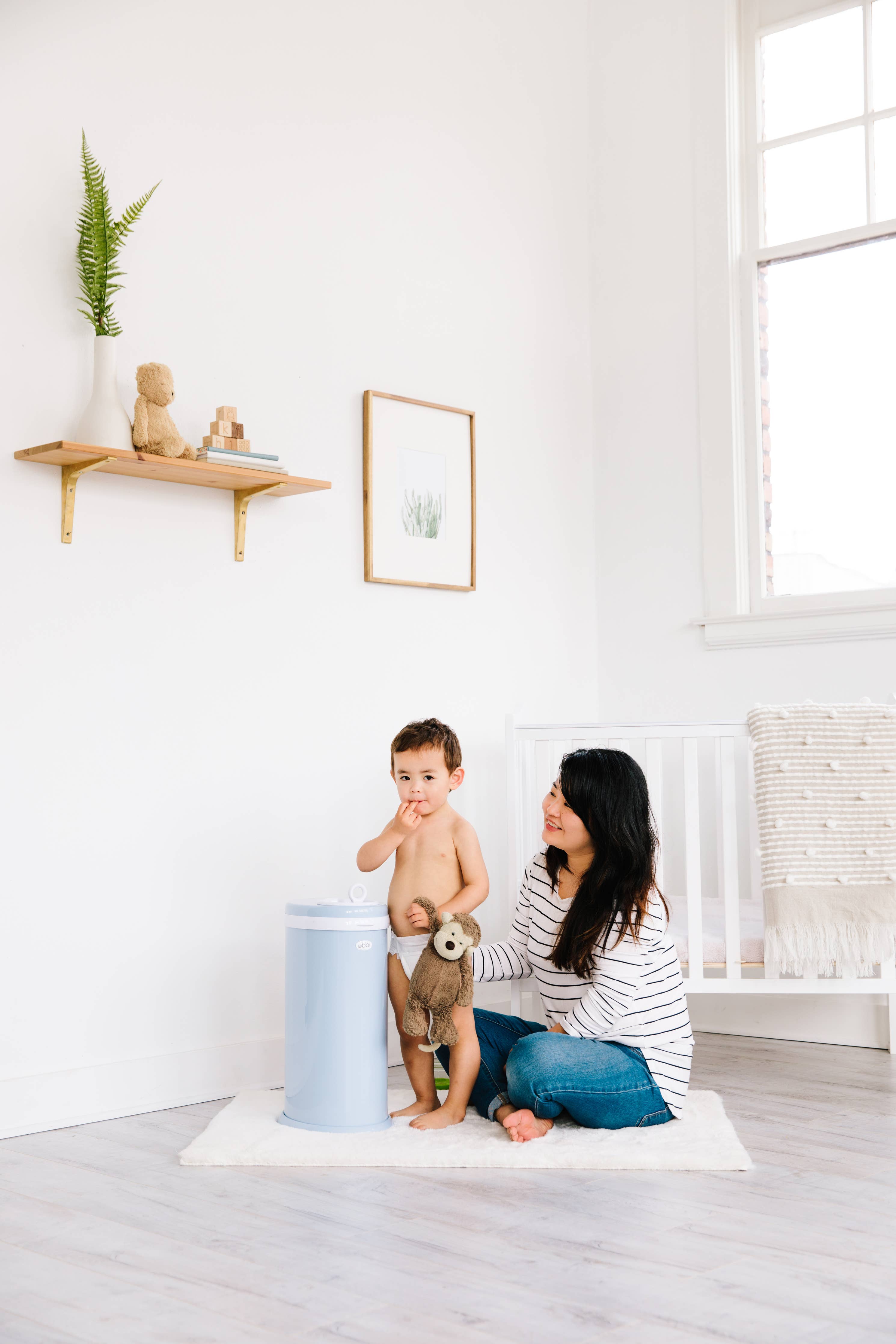 Cloudy Blue Diaper Pail