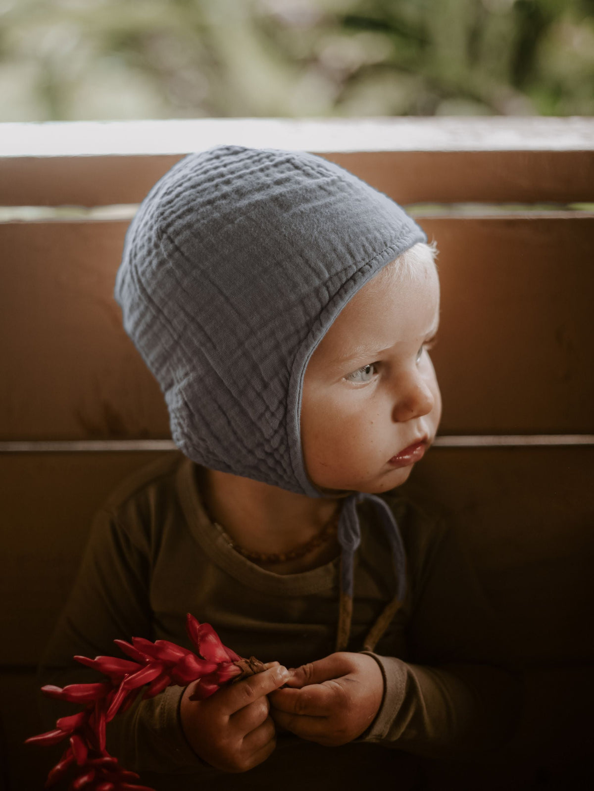 El gorrito de jardín para bebé