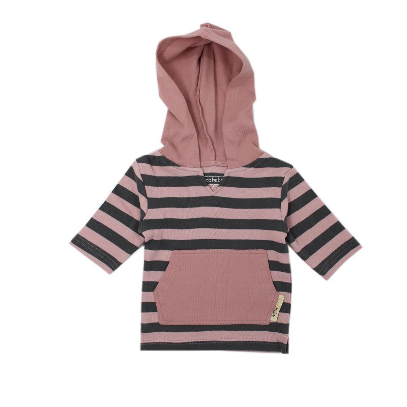 Mauve/Gray Stripe | Organic Hoodie