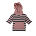 Mauve/Gray Stripe | Organic Hoodie