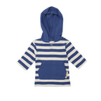 Slate/Beige Stripe | Organic Hoodie