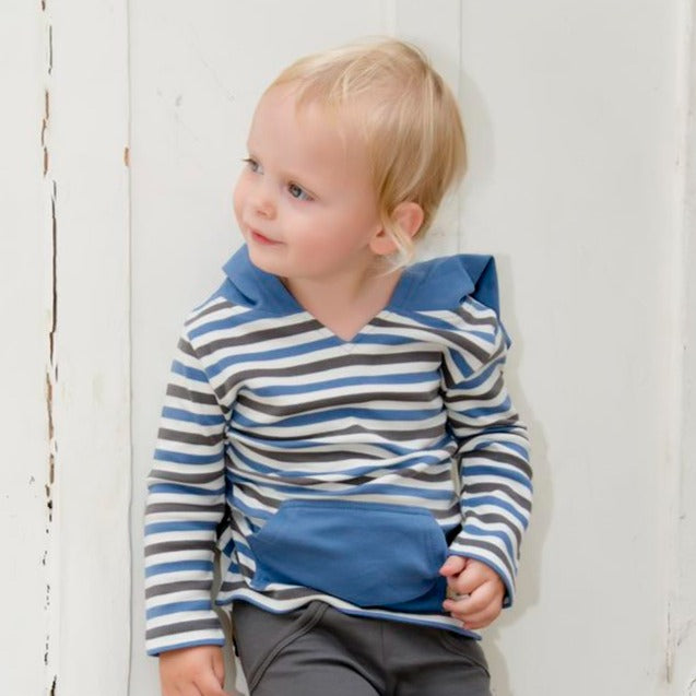 Slate Stripe | Organic Hoodie