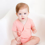 Coral | Organic Short-Sleeve Kimono Bodysuit