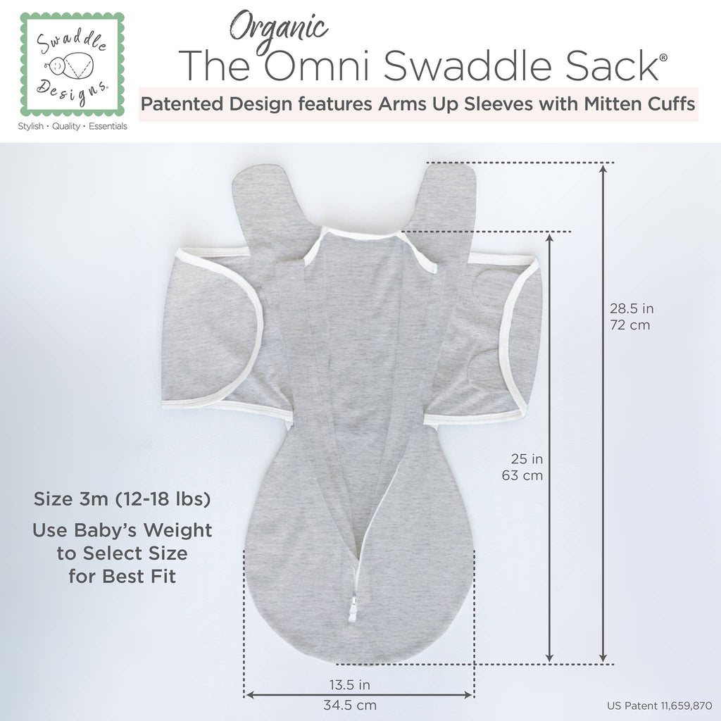 Organic Omni Swaddle Sack, Heathered Gray