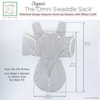 Organic Omni Swaddle Sack, Heathered Gray