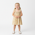 Organic Smocked Sundress - Yellow Blossom