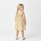 Organic Smocked Sundress - Yellow Blossom