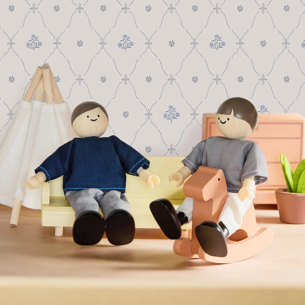 Tiny Land® Sweetwood Dollhouse & Wooden Dollhouse Dolls