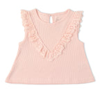 Organic Ruffle Top & Shorts Set - Blush