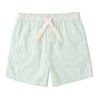 Organic Shirt & Shorts Set - Basil Stripes