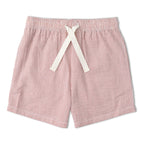 Organic Shirt & Shorts Set - Coral Stripes